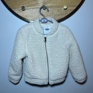 Old Navy Cream Sherpa Puffer Jacket for Kids